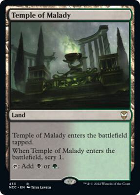 Temple of Malady card from Commander: Streets of New Capenna