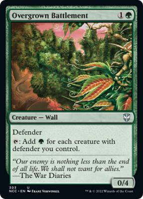 Overgrown Battlement card from Commander: Streets of New Capenna