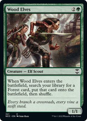 Wood Elves card from Commander: Streets of New Capenna