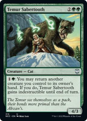 Temur Sabertooth card from Commander: Streets of New Capenna