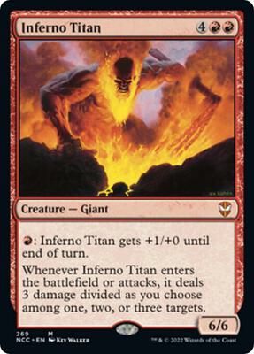 Inferno Titan card from Commander: Streets of New Capenna