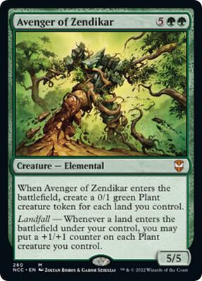 Avenger of Zendikar card from Commander: Streets of New Capenna