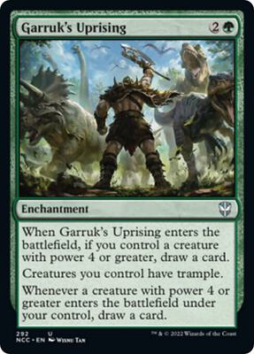 Garruk's Uprising card from Commander: Streets of New Capenna