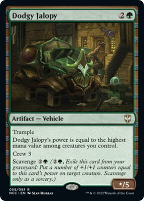 Dodgy Jalopy card from Commander: Streets of New Capenna