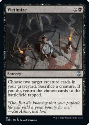 Victimize card from Commander: Streets of New Capenna