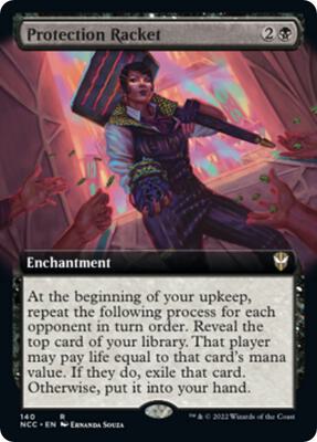 Protection Racket (Extended Art) card from Commander: Streets of New Capenna