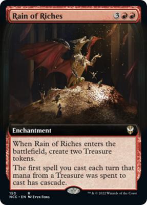 Rain of Riches (Extended Art) card from Commander: Streets of New Capenna