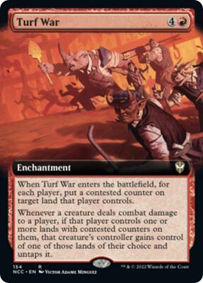 Turf War (Extended Art) card from Commander: Streets of New Capenna
