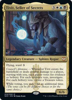 Tivit, Seller of Secrets card from Commander: Streets of New Capenna