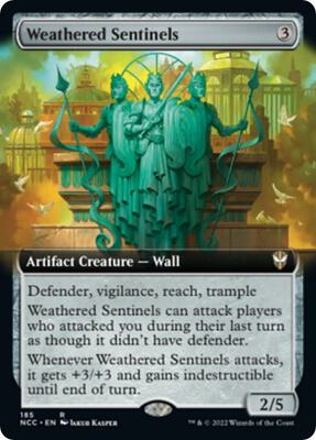 Weathered Sentinels (Extended Art) card from Commander: Streets of New Capenna