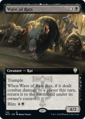 Wave of Rats (Extended Art) card from Commander: Streets of New Capenna