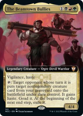 The Beamtown Bullies (Extended Art) card from Commander: Streets of New Capenna