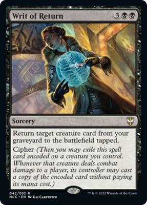 Writ of Return card from Commander: Streets of New Capenna