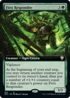 First Responder (Extended Art) card from Commander: Streets of New Capenna