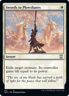 Swords to Plowshares card from Commander: Streets of New Capenna
