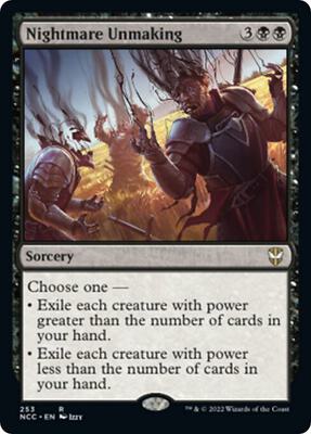 Nightmare Unmaking card from Commander: Streets of New Capenna