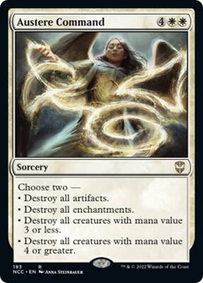Austere Command card from Commander: Streets of New Capenna