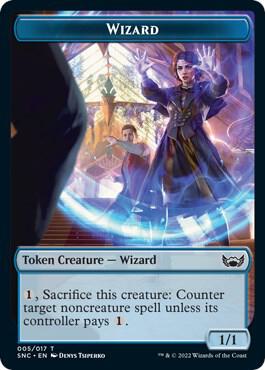 Wizard Token card from Streets of New Capenna