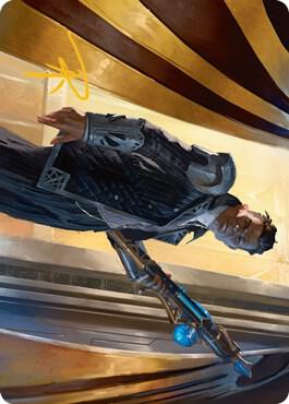 Backup Agent Art Card (Gold-Stamped Signature) card from Art Series: Streets of New Capenna
