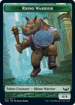 Rhino Warrior Token card from Streets of New Capenna