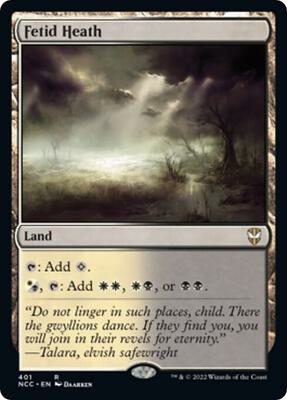 Fetid Heath card from Commander: Streets of New Capenna