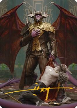 Ob Nixilis, the Adversary Art Card (31/81) (Gold-Stamped Signature) card from Art Series: Streets of New Capenna