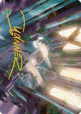 Spara's Headquarters Art Card (Gold-Stamped Signature) card from Art Series: Streets of New Capenna