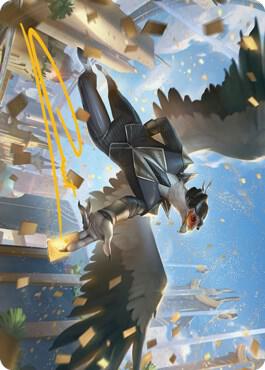 Skyboon Evangelist Art Card (Gold-Stamped Signature) card from Art Series: Streets of New Capenna