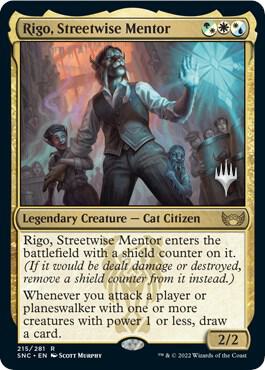 Rigo, Streetwise Mentor card from Promo Pack: Streets of New Capenna