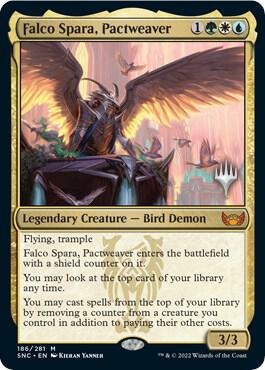 Falco Spara, Pactweaver card from Promo Pack: Streets of New Capenna