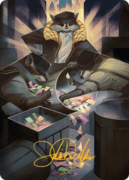 Masked Bandits Art Card (Gold-Stamped Signature) card from Art Series: Streets of New Capenna