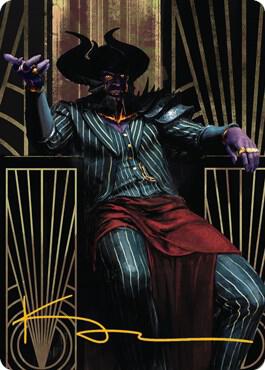 Ob Nixilis, the Adversary Art Card (71/81) (Gold-Stamped Signature) card from Art Series: Streets of New Capenna