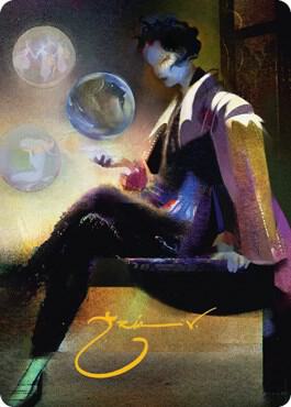 Obscura Interceptor Art Card (Gold-Stamped Signature) card from Art Series: Streets of New Capenna