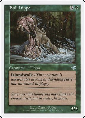 Bull Hippo card from Starter 1999