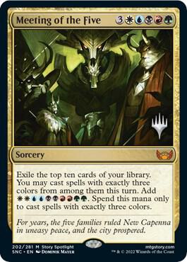 Meeting of the Five card from Promo Pack: Streets of New Capenna