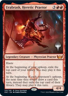 Urabrask, Heretic Praetor card from Promo Pack: Streets of New Capenna