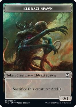 Eldrazi Spawn // Human Double-Sided Token card from Commander: Streets of New Capenna