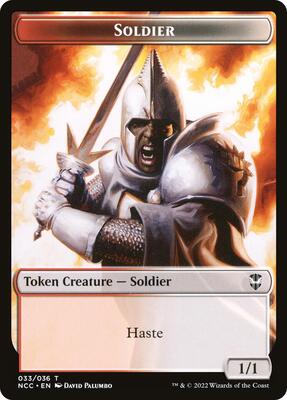 Soldier (033) // Devil Double-Sided Token card from Commander: Streets of New Capenna