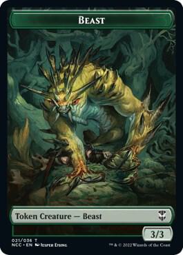 Beast // Saproling Double-Sided Token card from Commander: Streets of New Capenna