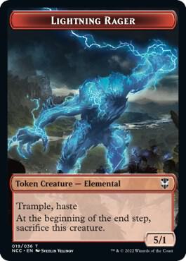 Lightning Rager // Rogue Double-Sided Token card from Commander: Streets of New Capenna