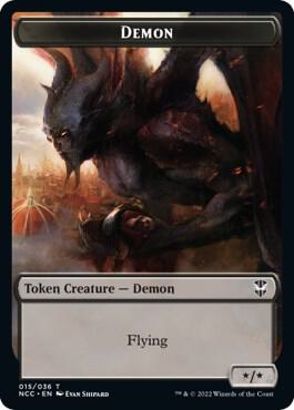 Demon // Copy Double-Sided Token card from Commander: Streets of New Capenna