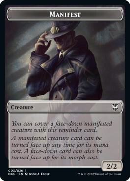 Manifest // Copy Double-Sided Token card from Commander: Streets of New Capenna