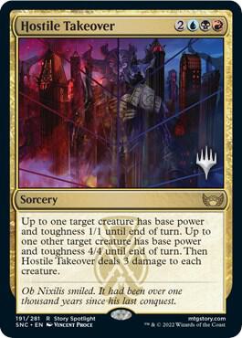 Hostile Takeover card from Promo Pack: Streets of New Capenna