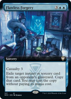 Flawless Forgery (Extended Art) card from Commander: Streets of New Capenna