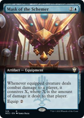 Mask of the Schemer (Extended Art) card from Commander: Streets of New Capenna