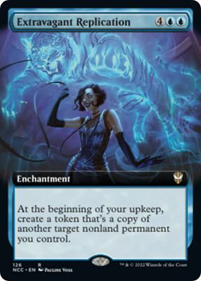 Extravagant Replication (Extended Art) card from Commander: Streets of New Capenna