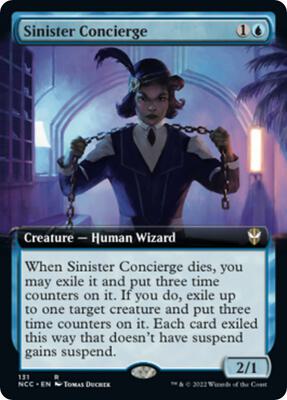 Sinister Concierge (Extended Art) card from Commander: Streets of New Capenna