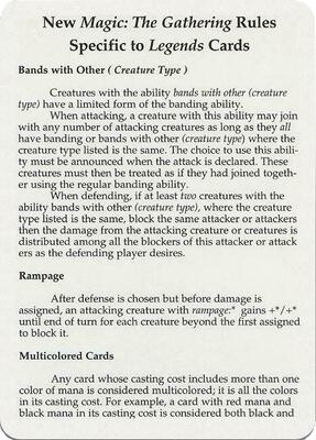 Legends Rules Card card from Legends