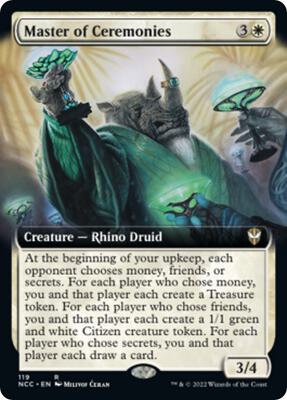 Master of Ceremonies (Extended Art) card from Commander: Streets of New Capenna