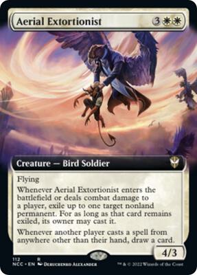Aerial Extortionist (Extended Art) card from Commander: Streets of New Capenna